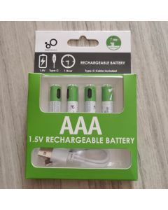 4 Stück Aaa Lithium-Polymer-Batterie Usb-Direktladung
